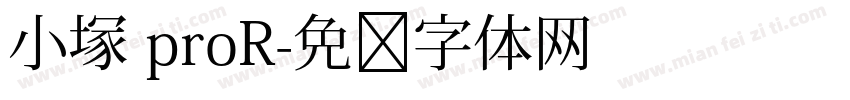 小塚 proR字体转换